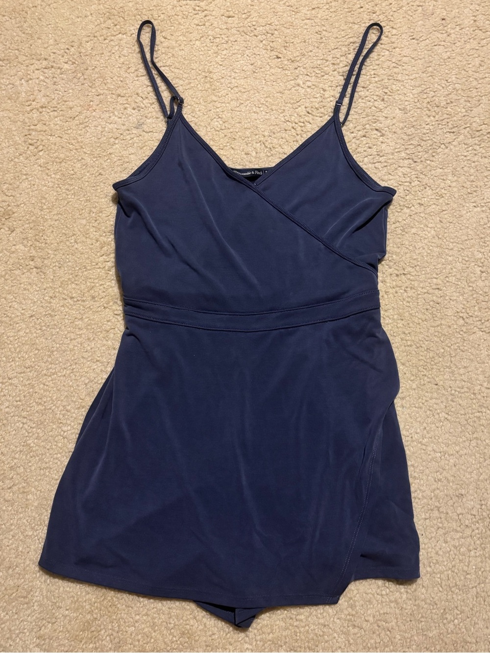 Abercrombie & Fitch Navy Wrap-Front romper